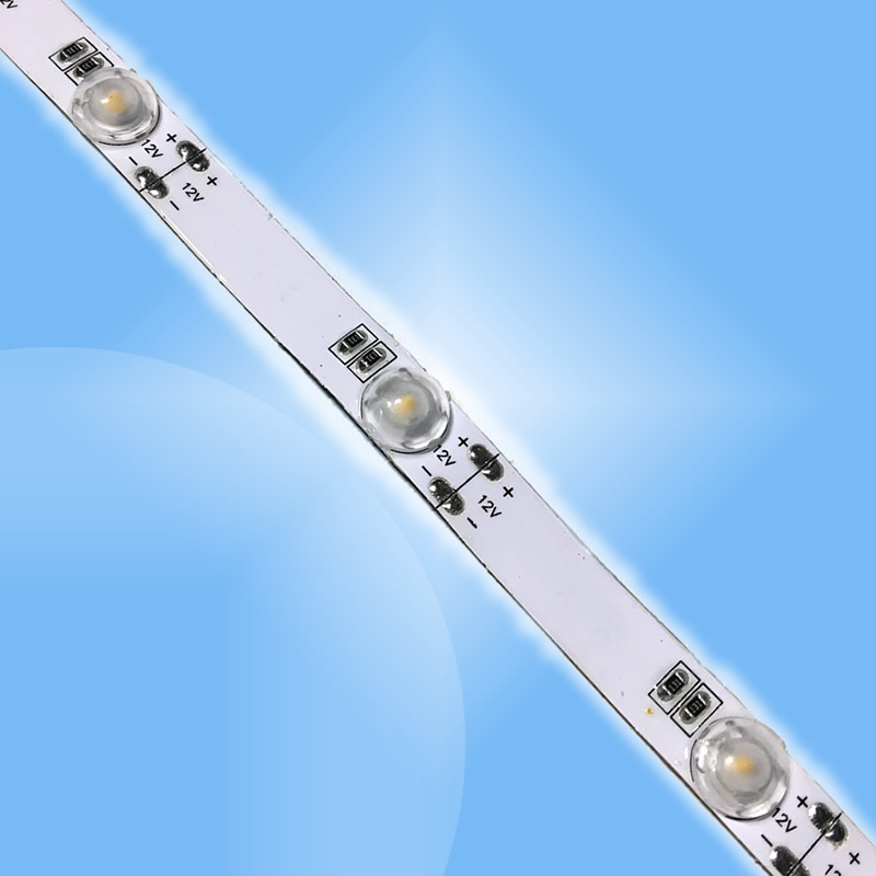 LED pásik priamy s optickou čočkou pre úzke aplikácie